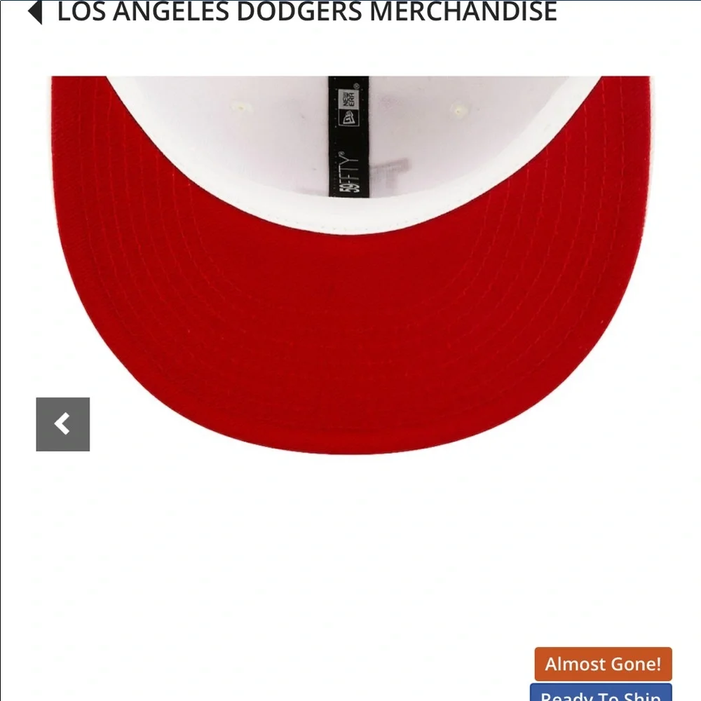 Los Angeles Dodgers Fitted Hat Red Undervisor - Picture 5 of 6